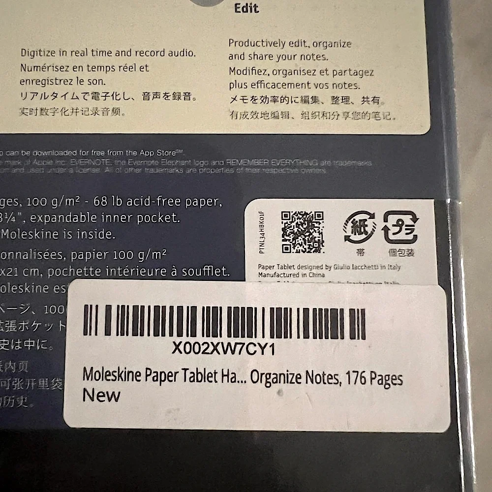 Moleskin Dotted Paper Tablet Hard Cover Smart Notebook 5